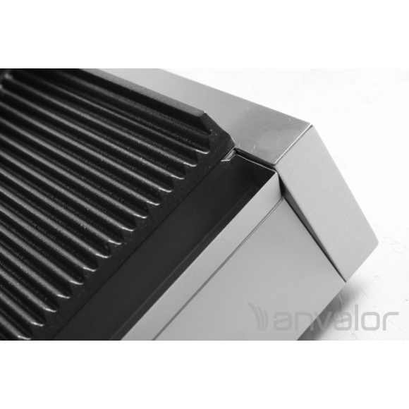 KONTAKT GRILL, 1 zónás, öntöttvas bordázott felület, 2200 W