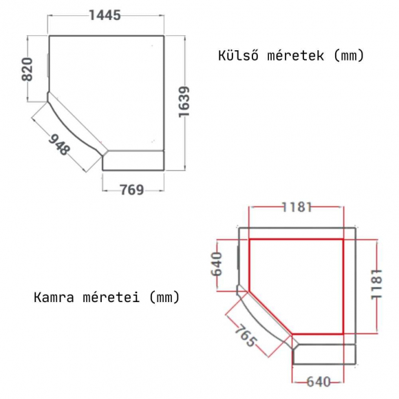 Pizzakemence, elektromos, szögletes, helytakarékos forma, elektromechanikus vezérléssel