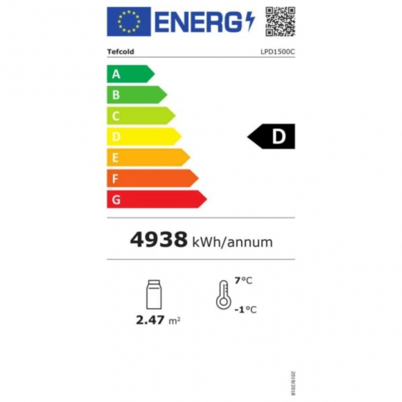 KÍNÁLÓ HŰTŐVITRIN, 418 literes, hajlított frontüveges, ventilációs